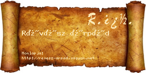 Révész Árpád névjegykártya