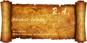 Révész Árpád névjegykártya
